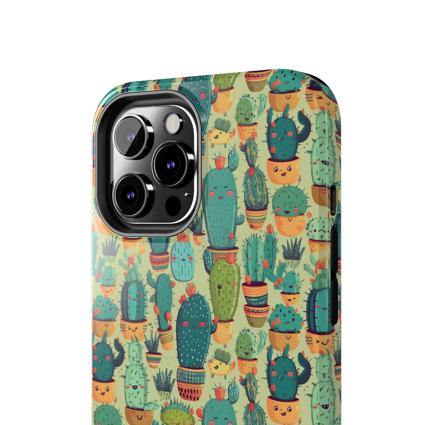 Cute Cactus Phone Cases, Tough iPhone Samsung Covers, Succulent Pattern
