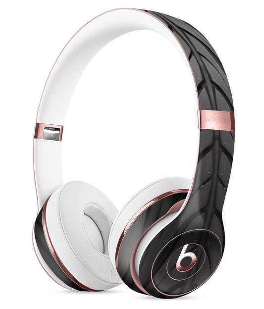 Shiny Black Tire Tread Full-Body Skin Kit for the Beats by Dre Solo 3