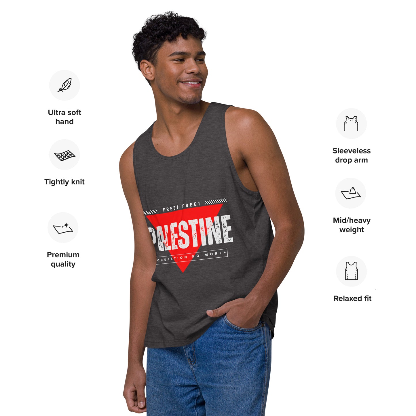 Men’s premium tank top, Palestine Freedom T-shirt, Free Palestine, Palestine gift