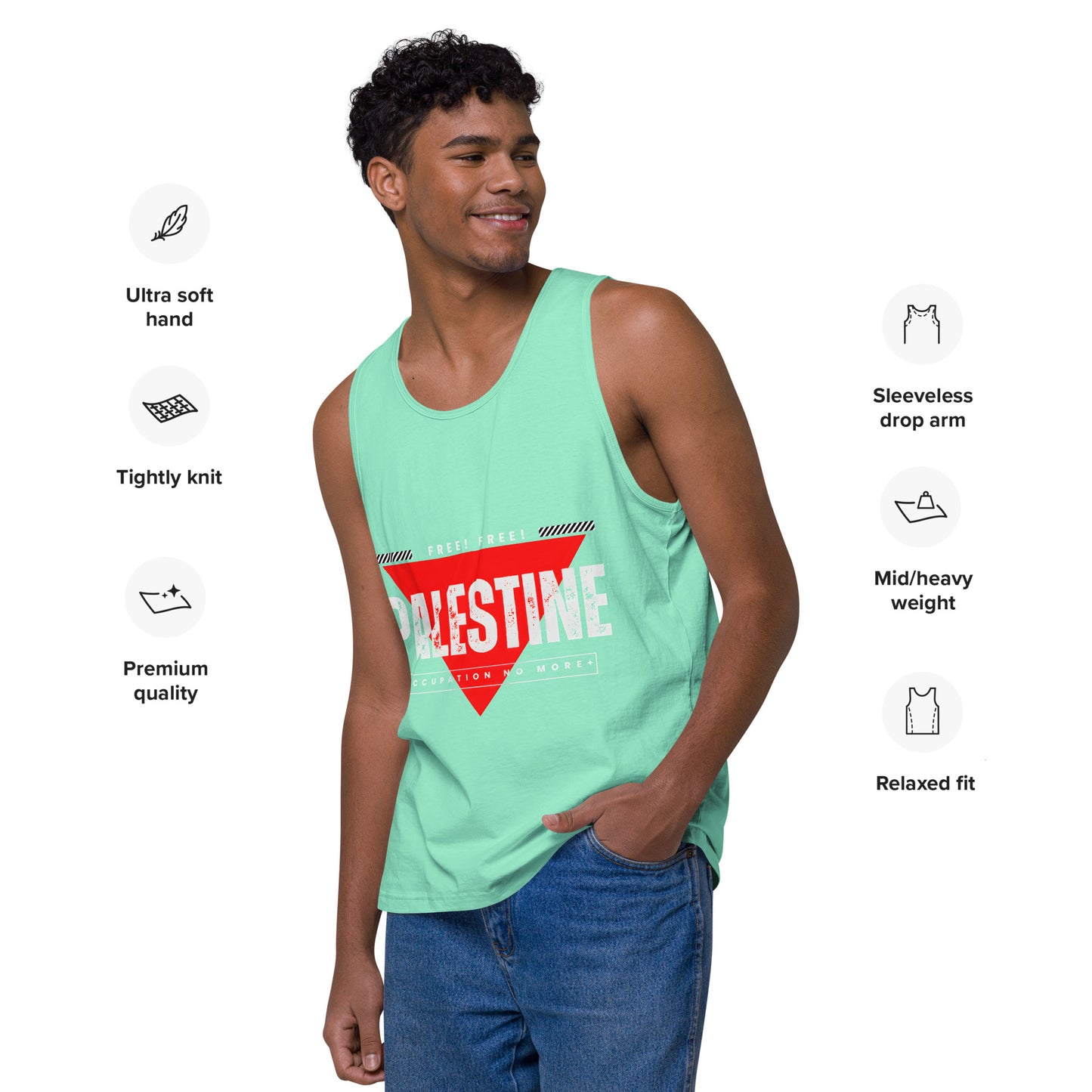 Men’s premium tank top, Palestine Freedom T-shirt, Free Palestine, Palestine gift