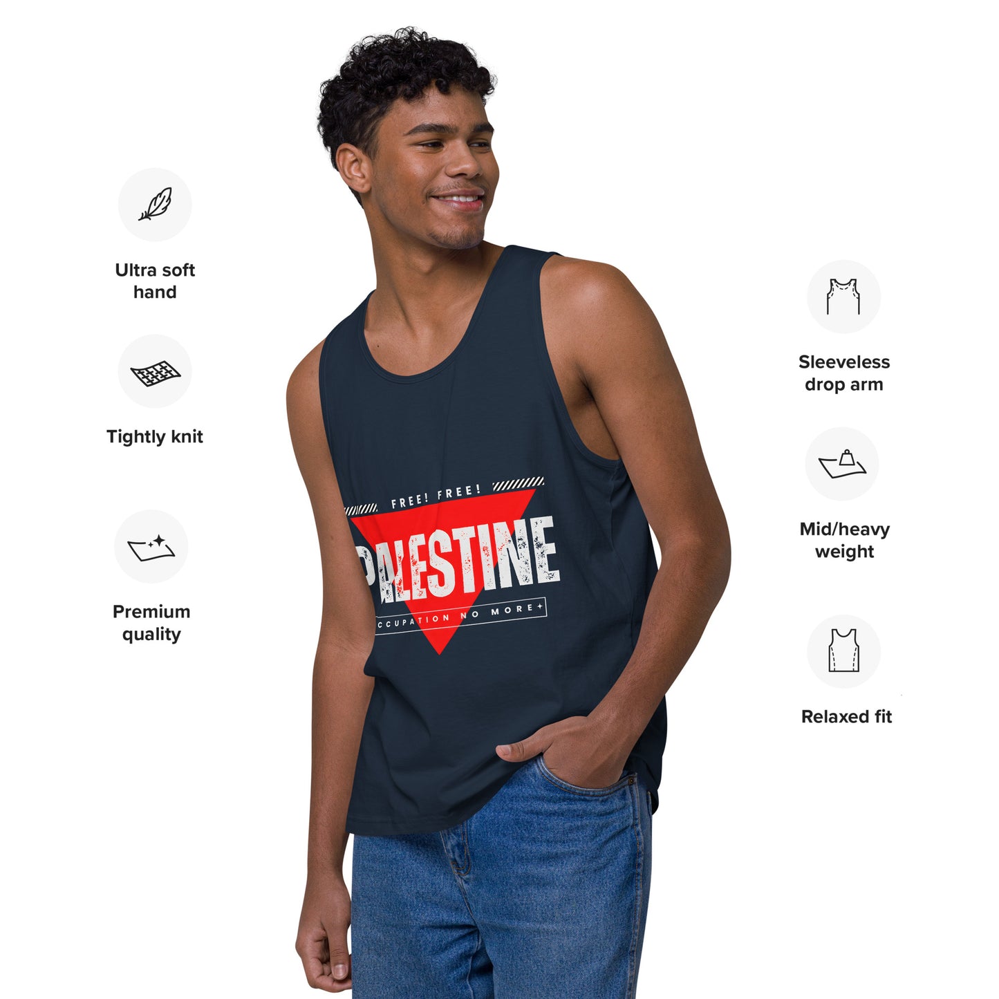 Men’s premium tank top, Palestine Freedom T-shirt, Free Palestine, Palestine gift