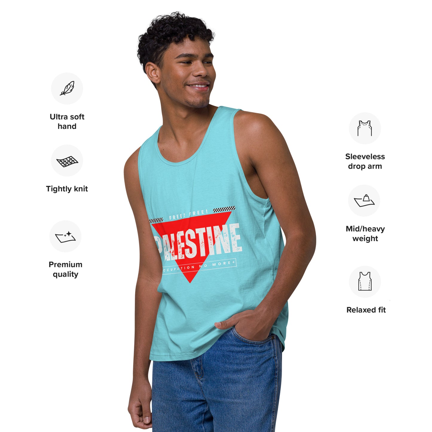 Men’s premium tank top, Palestine Freedom T-shirt, Free Palestine, Palestine gift