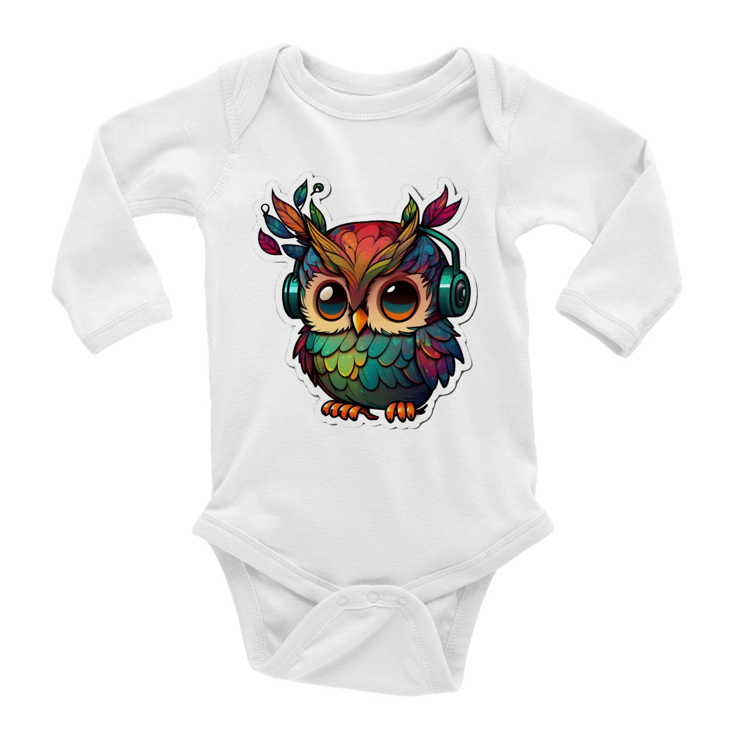 Happy Owl Bodysuit Gifts Baby Owl Newborn Baby Outfit Baby Shower Long Sleeve Bodysuit