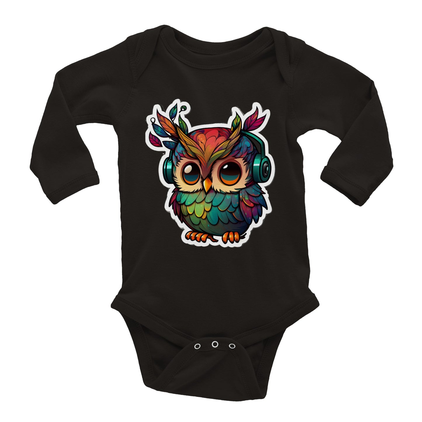 Happy Owl Bodysuit Gifts Baby Owl Newborn Baby Outfit Baby Shower Long Sleeve Bodysuit