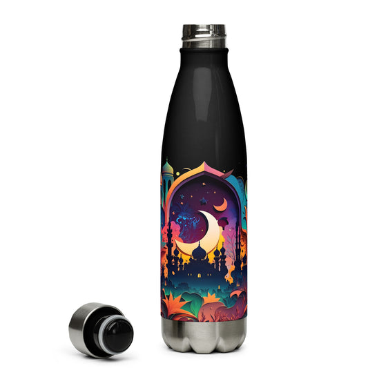 Mosque Theme Stainless Steel Water Bottle Neon Dreamscape Water Bottle colorful Ramadan Hajj Islamic gifts