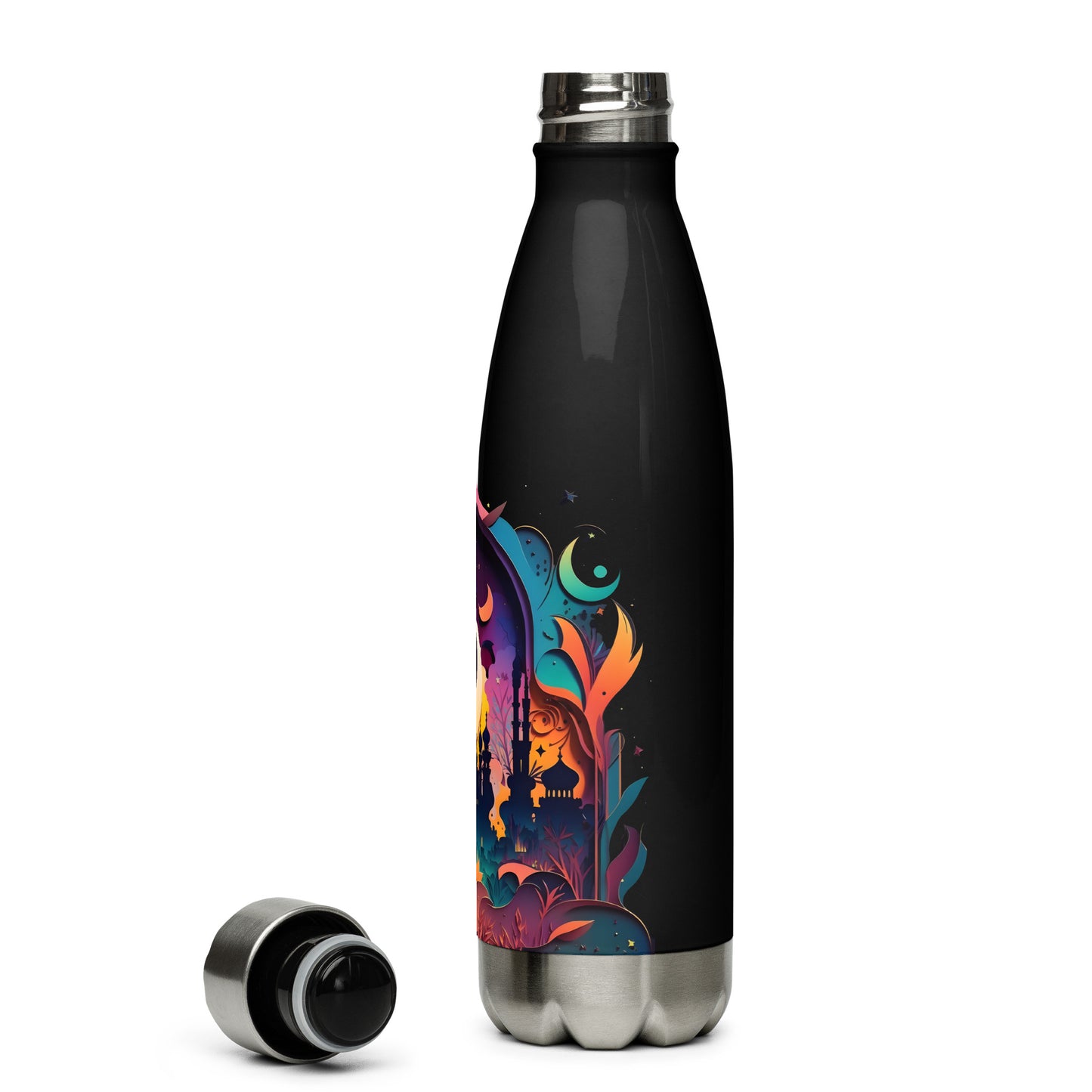 Mosque Theme Stainless Steel Water Bottle Neon Dreamscape Water Bottle colorful Ramadan Hajj Islamic gifts