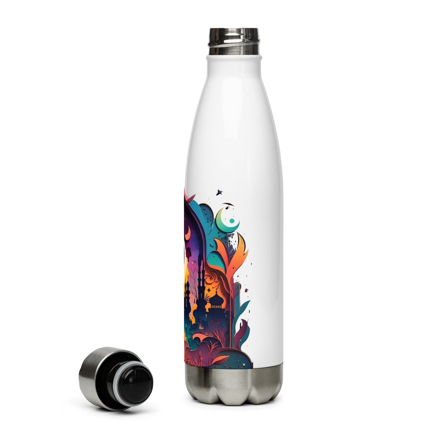 Mosque Theme Stainless Steel Water Bottle Neon Dreamscape Water Bottle colorful Ramadan Hajj Islamic gifts