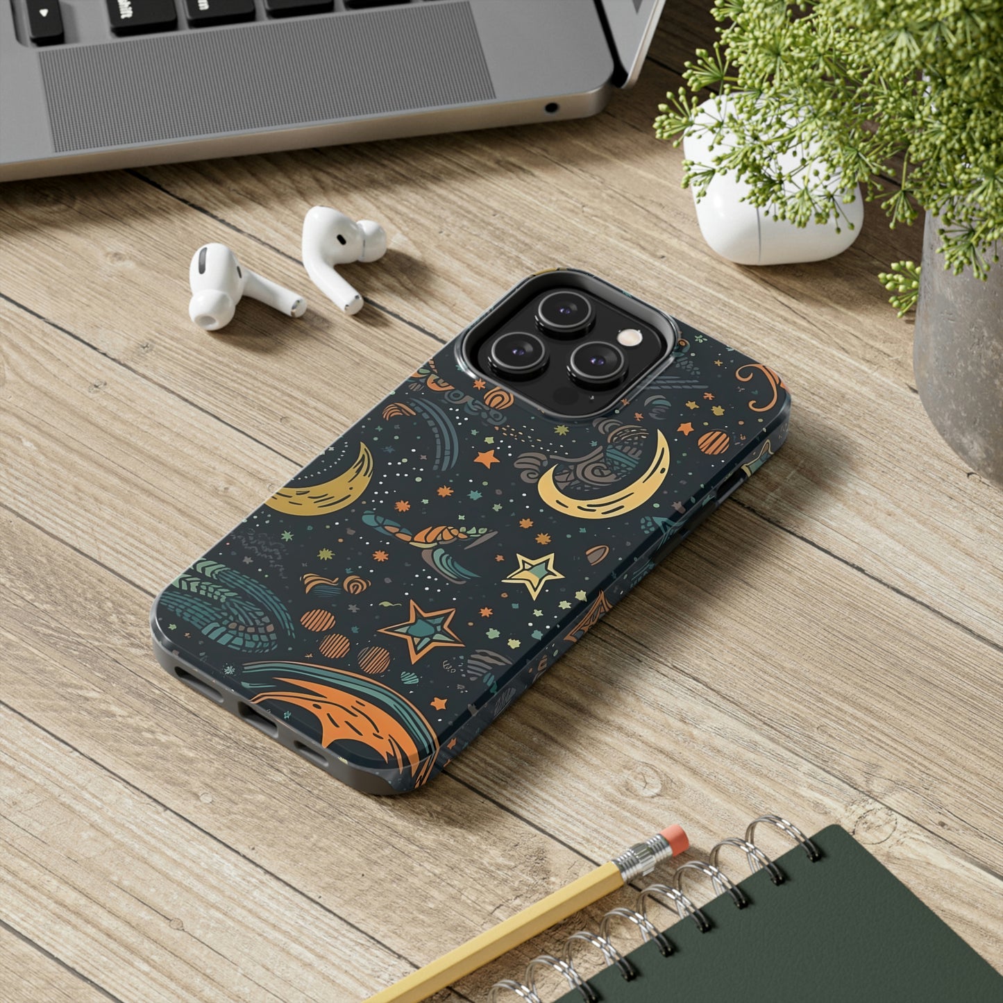 Star, Moon pattern, Tough Phone Cases, Case-Mate