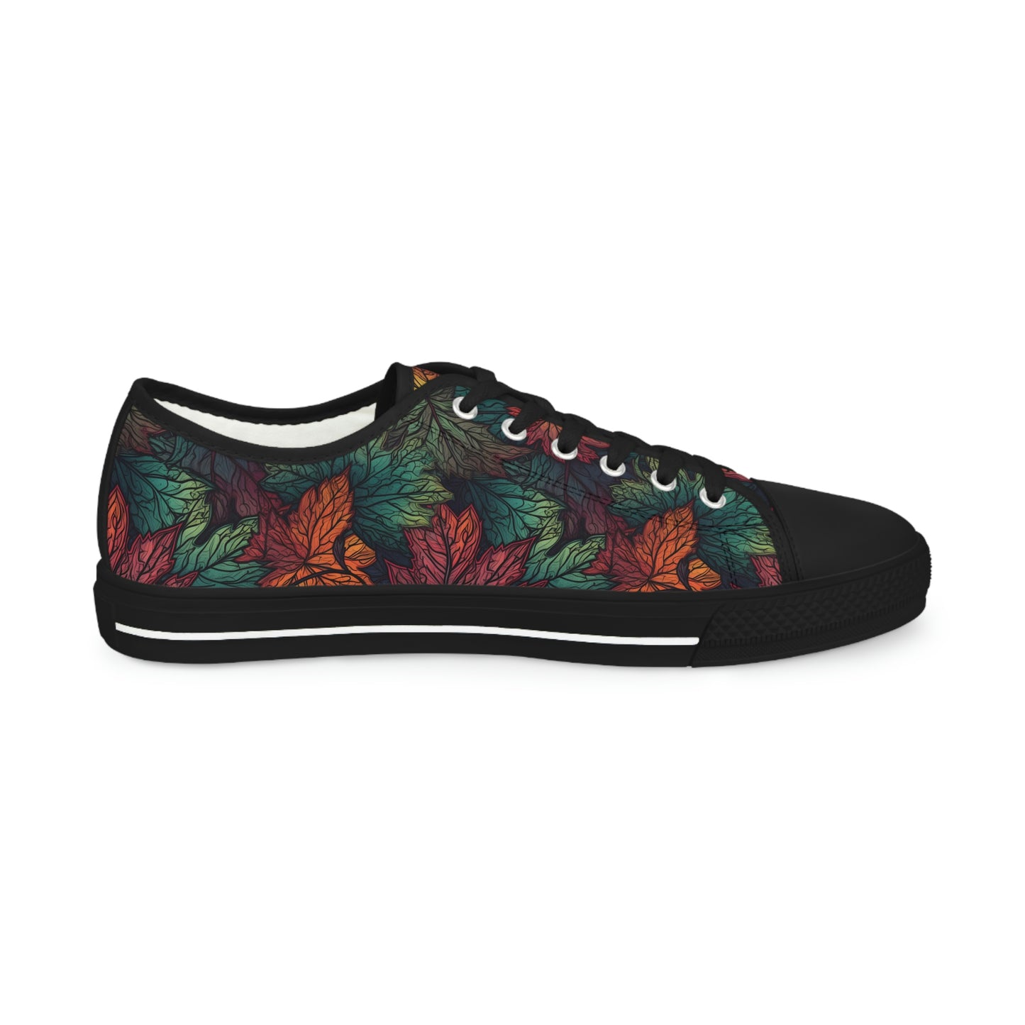 Maple Leaf patter Men's Low Top Sneakers gifts Back to School