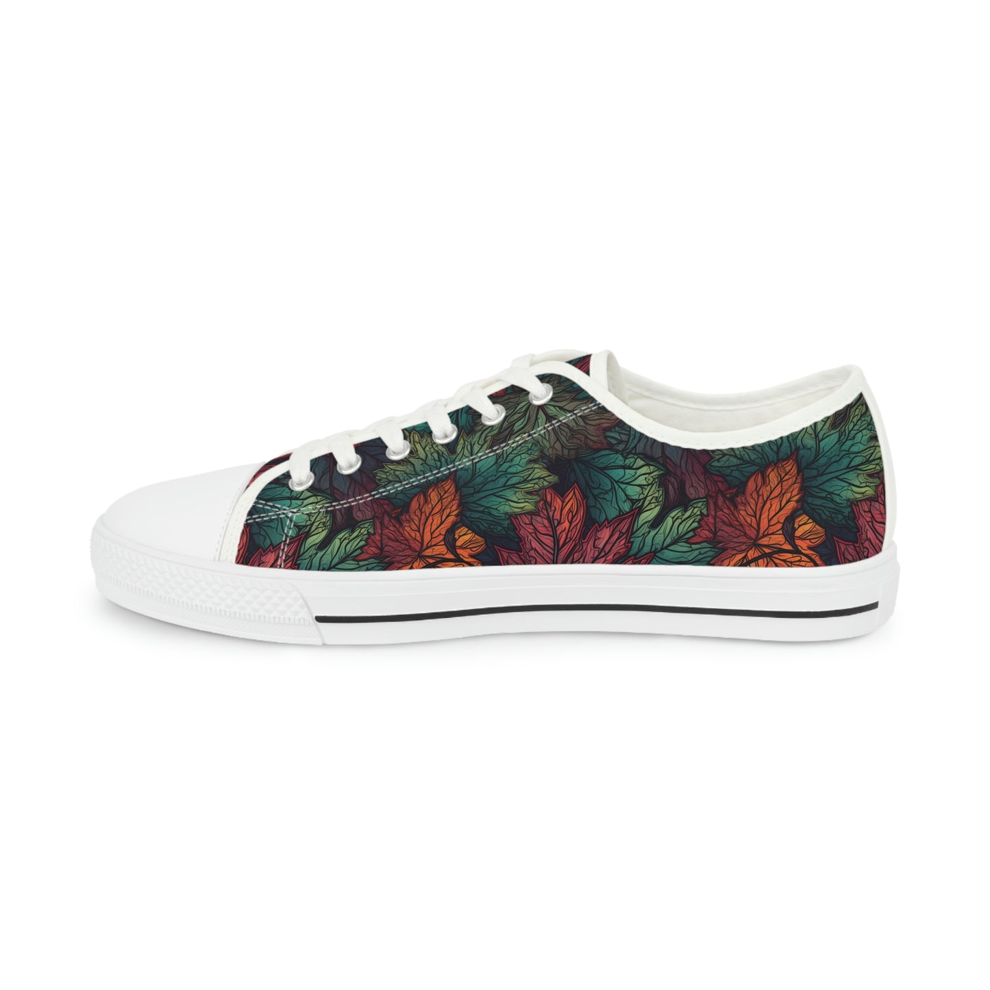 Maple Leaf patter Men's Low Top Sneakers gifts Back to School