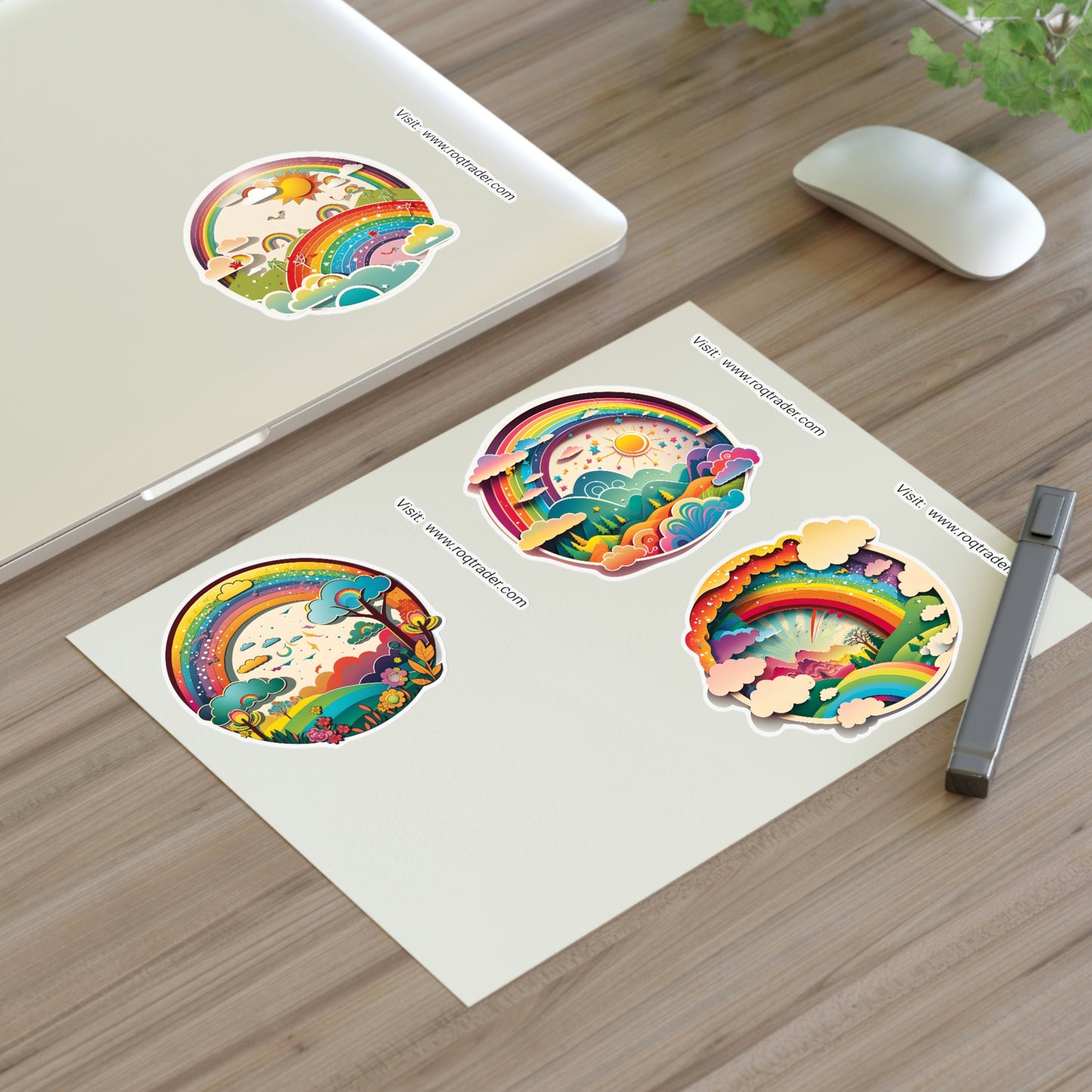 Stickers of Rainbow Landscape - Sticker Sheets