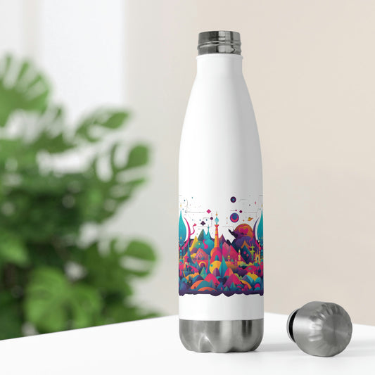 Islamic Theme 20oz Water bottle, Stainless Steel, Screw-on stainless steel top and silicone seal - 20oz Insulated Bottle