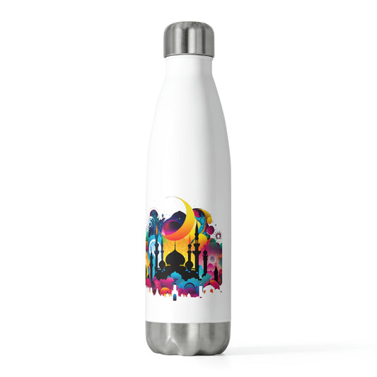 Islamic Theme water bottle Neon Dream Scape Mosque Insulated Bottle 20oz