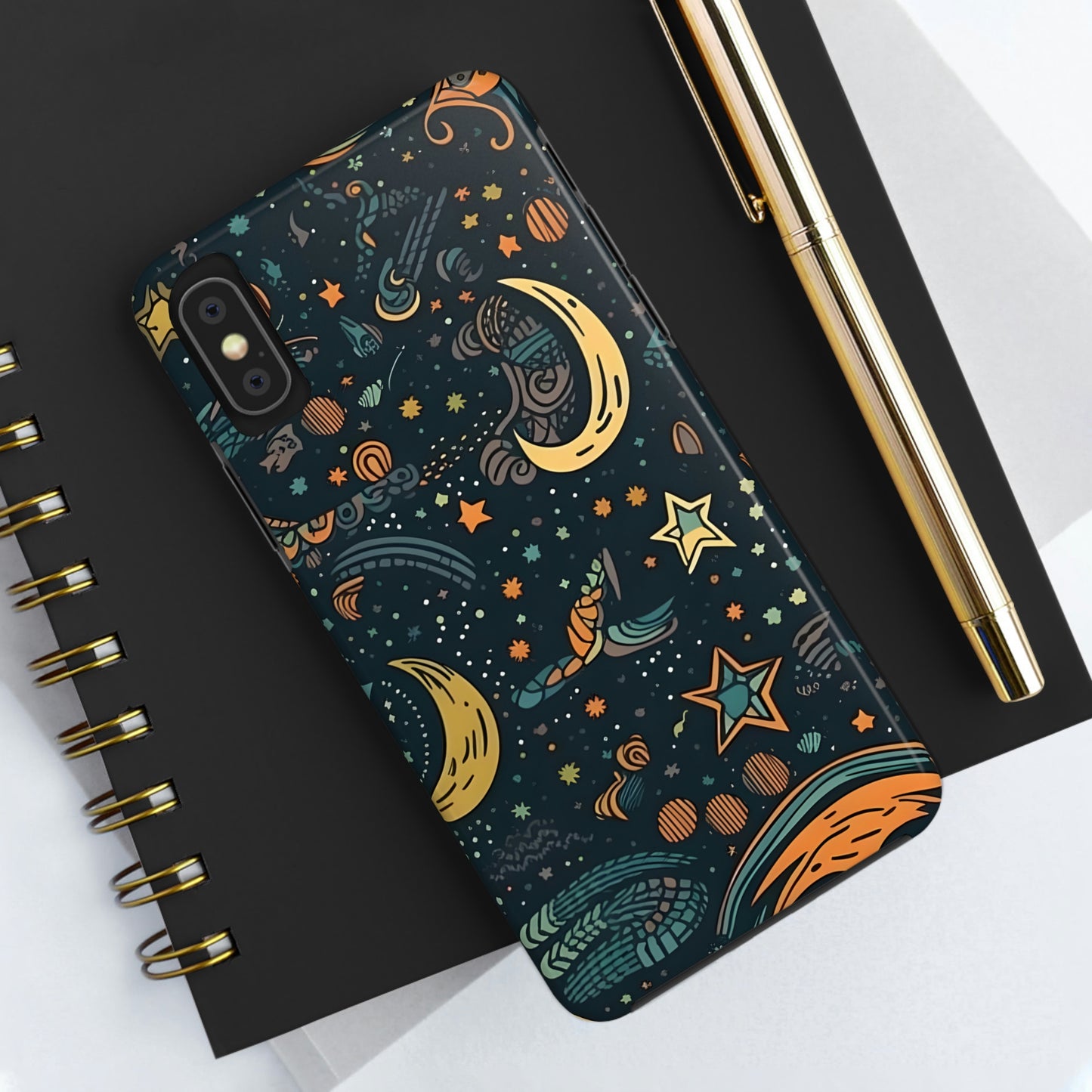 Star, Moon pattern, Tough Phone Cases, Case-Mate