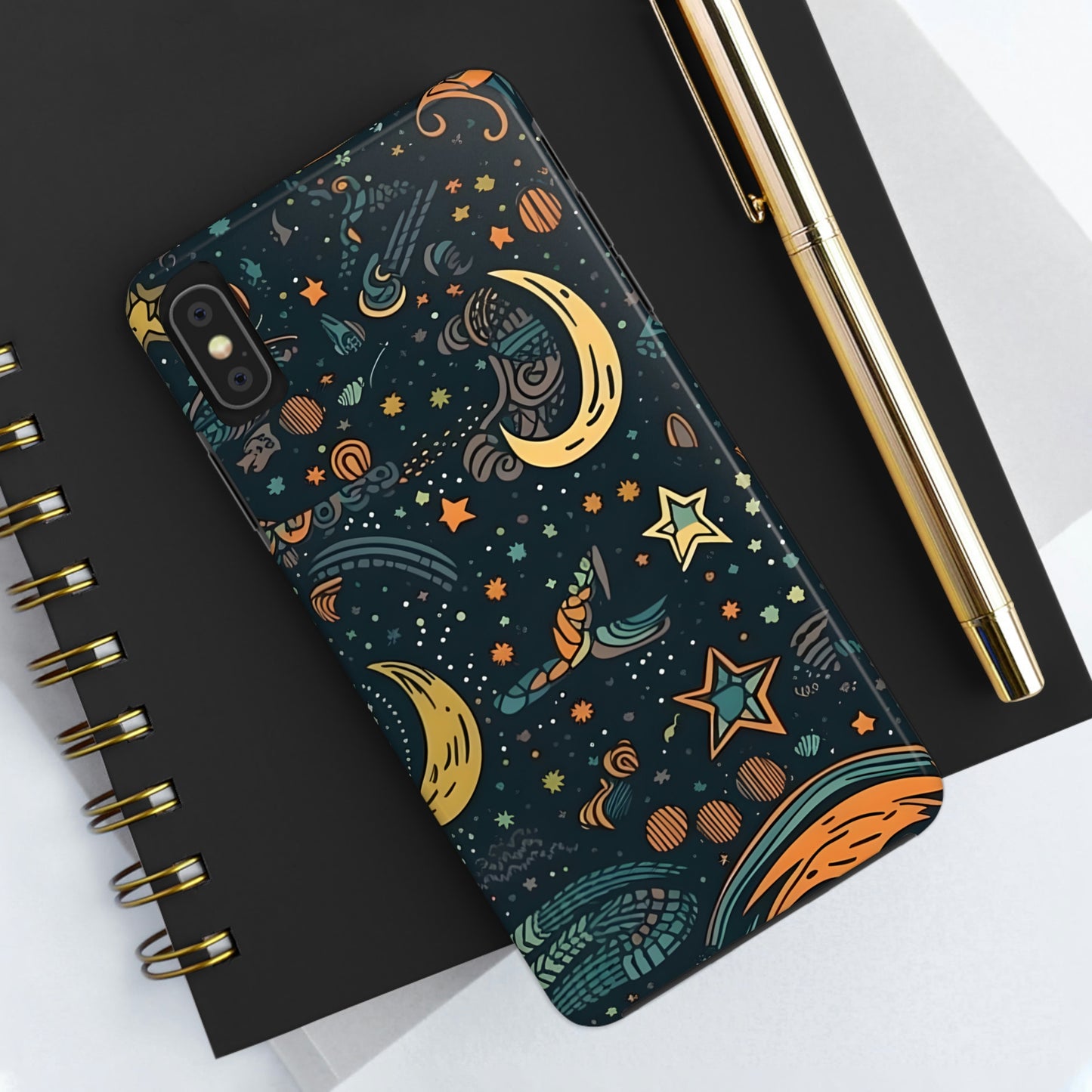 Star, Moon pattern, Tough Phone Cases, Case-Mate