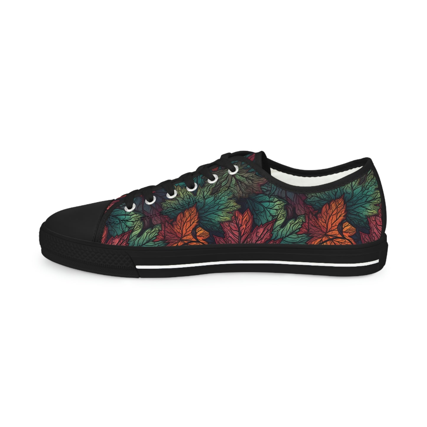 Maple Leaf patter Men's Low Top Sneakers gifts Back to School