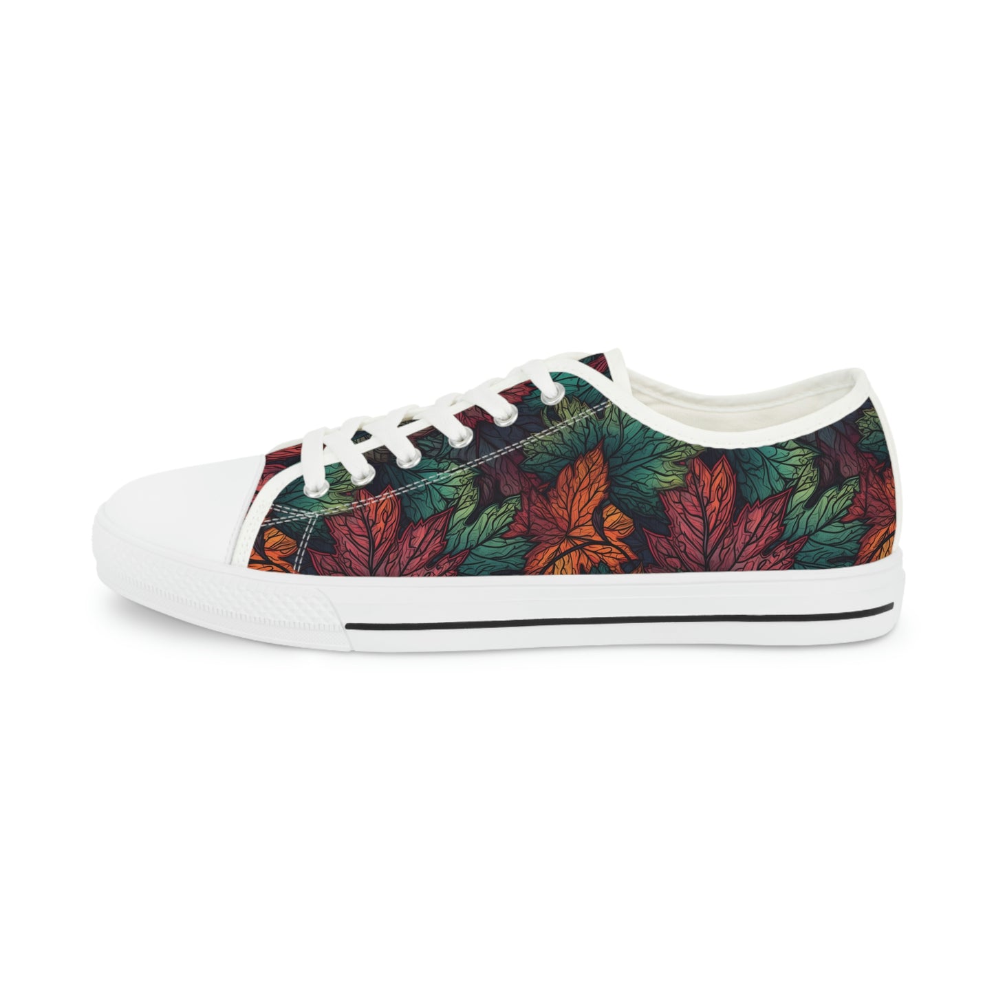 Maple Leaf patter Men's Low Top Sneakers gifts Back to School