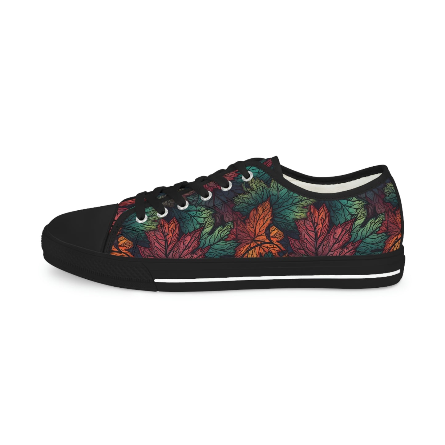 Maple Leaf patter Men's Low Top Sneakers gifts Back to School