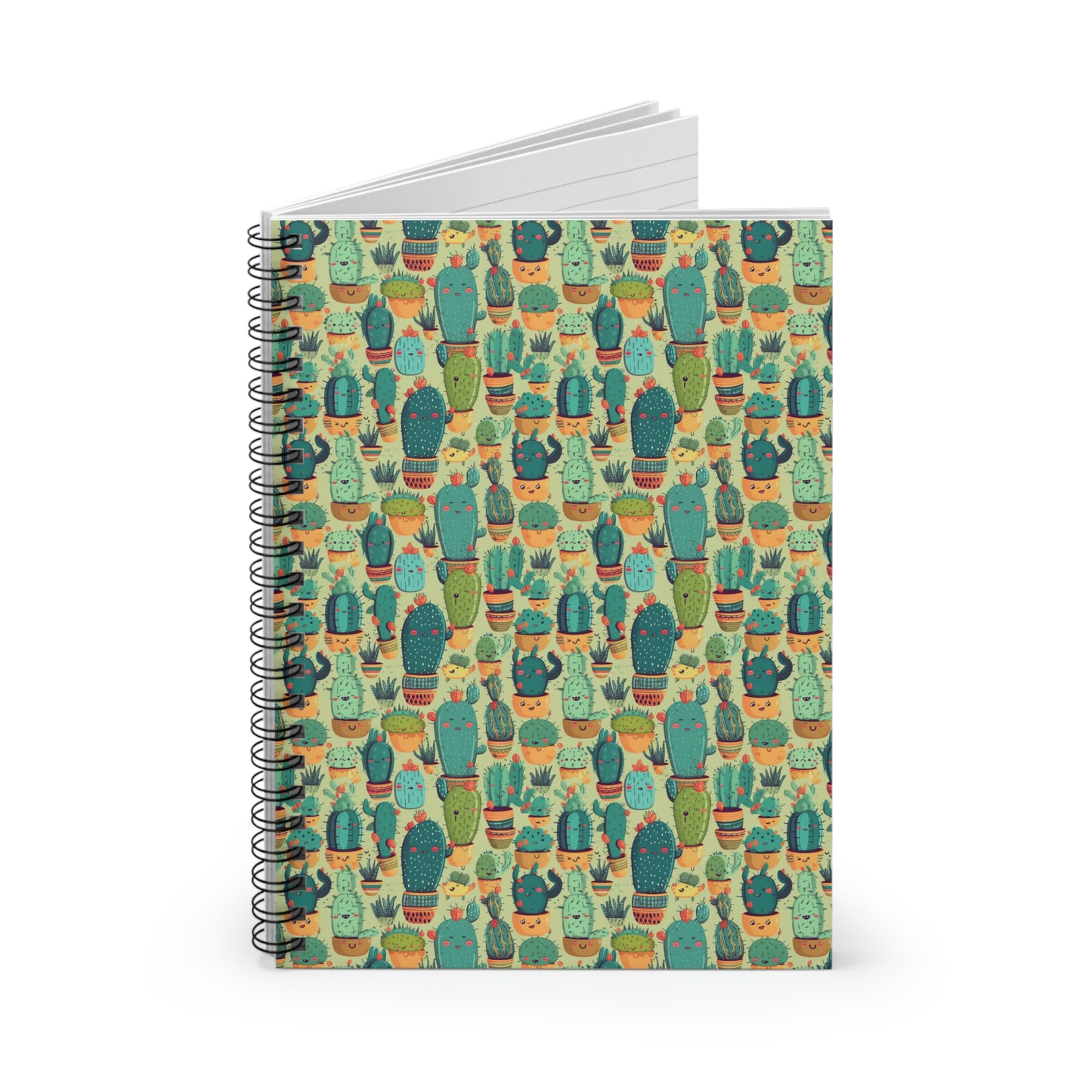 Cute Cactus, Spiral Notebook - Ruled Line
