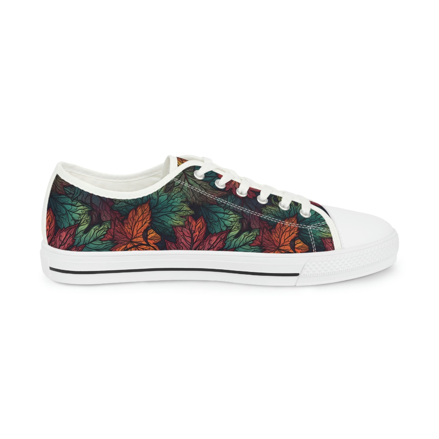 Maple Leaf patter Men's Low Top Sneakers gifts Back to School