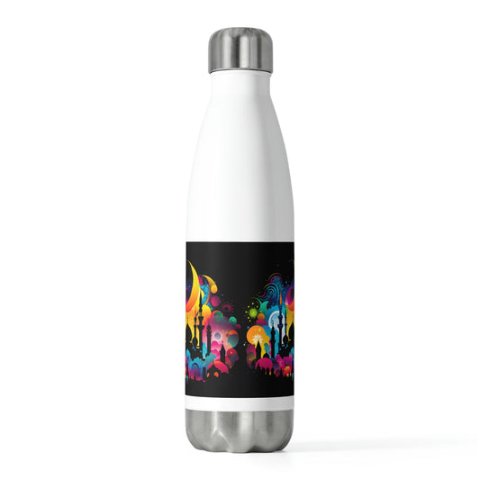 Islamic Theme 20oz Water bottle, Stainless Steel, Screw-on stainless steel top and silicone seal - 20oz Insulated Bottle