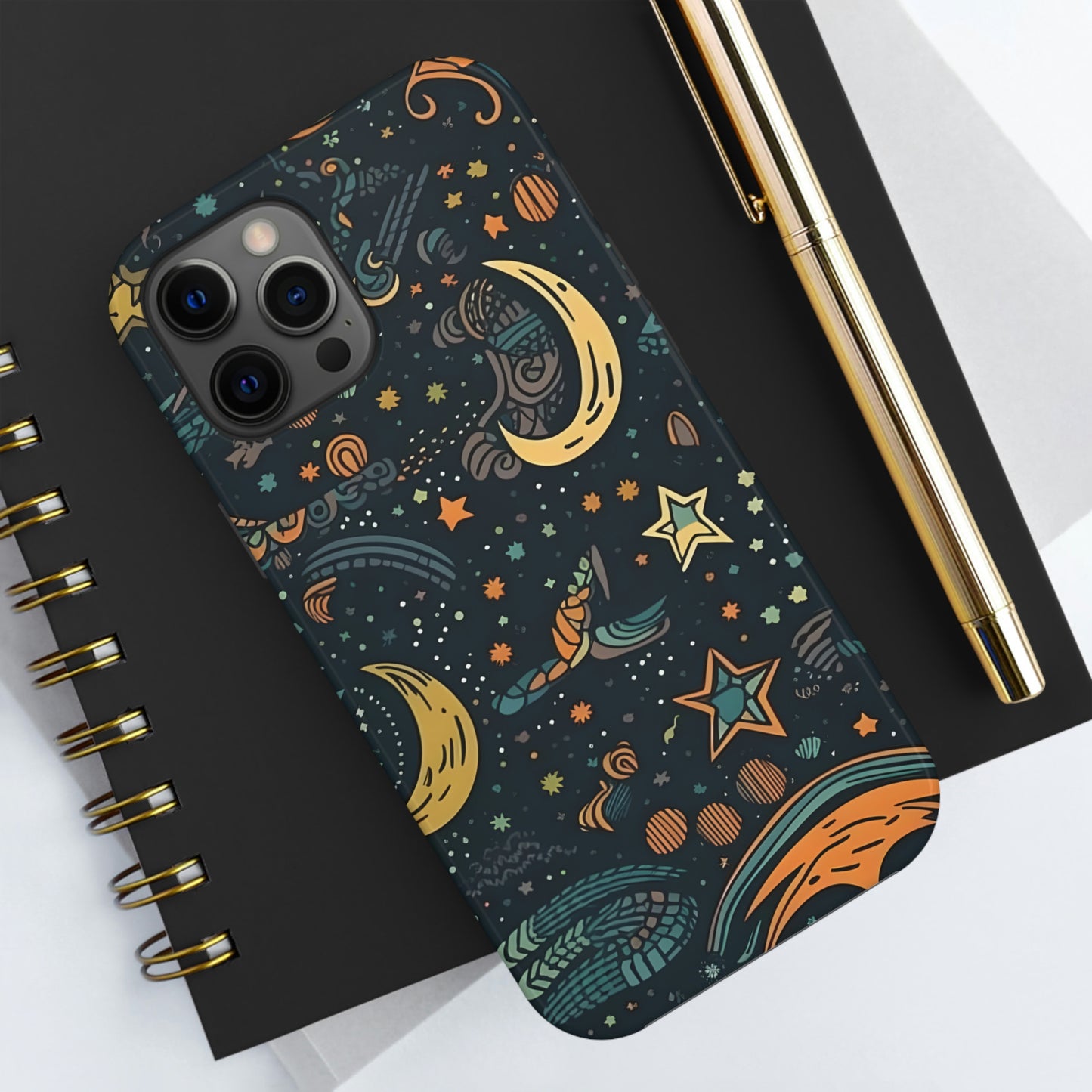 Star, Moon pattern, Tough Phone Cases, Case-Mate