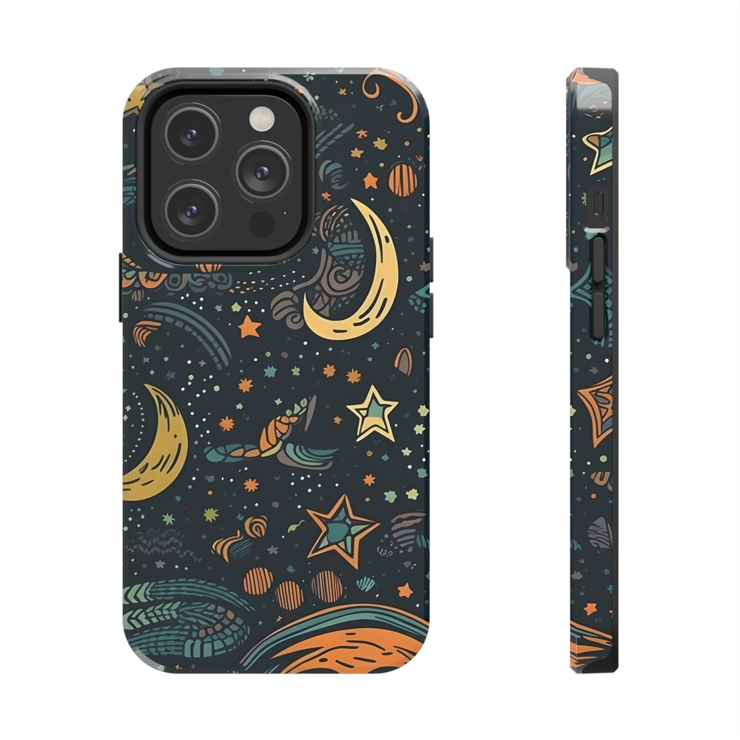 Star, Moon pattern, Tough Phone Cases, Case-Mate