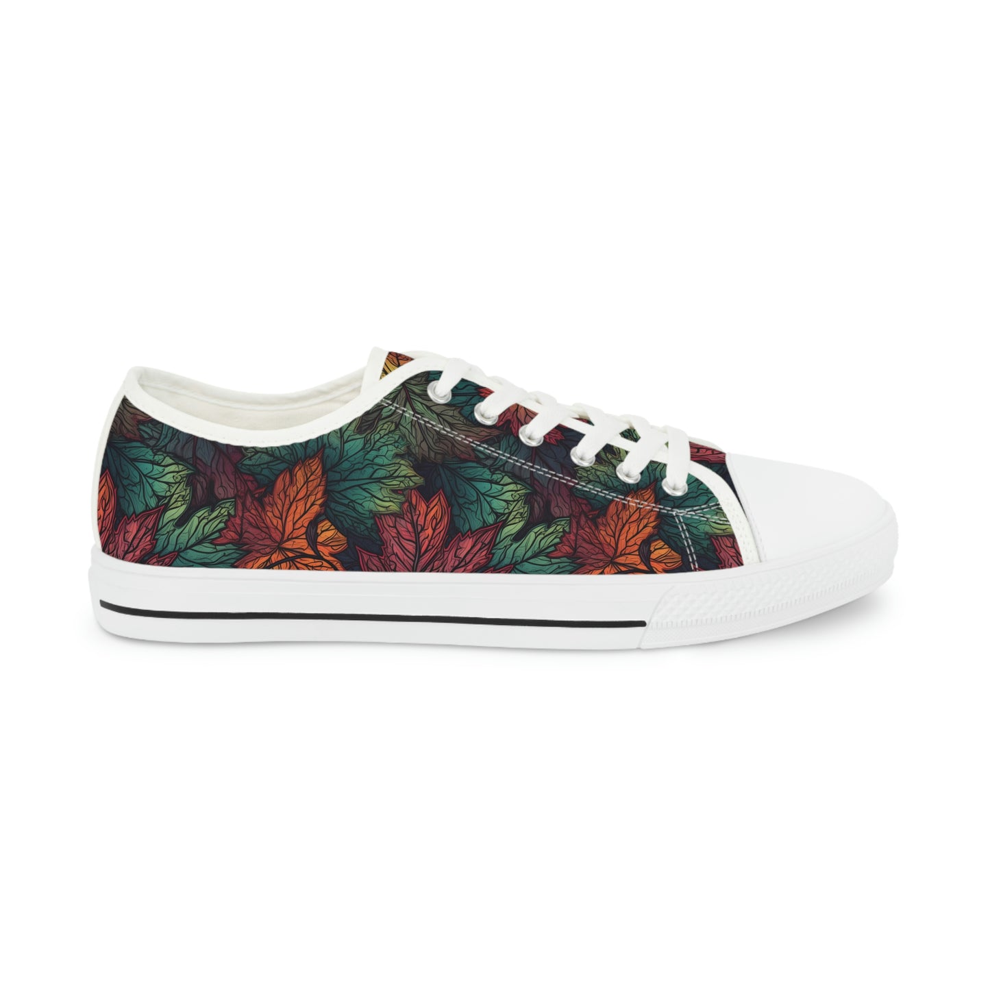 Maple Leaf patter Men's Low Top Sneakers gifts Back to School