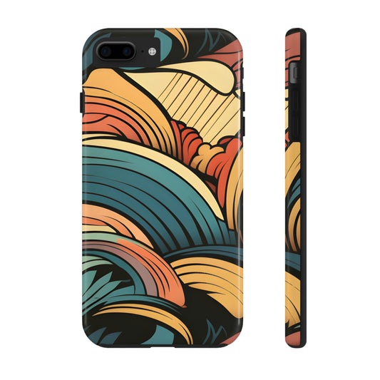 Retro wavy color, Tough Phone Cases, Case-Mate