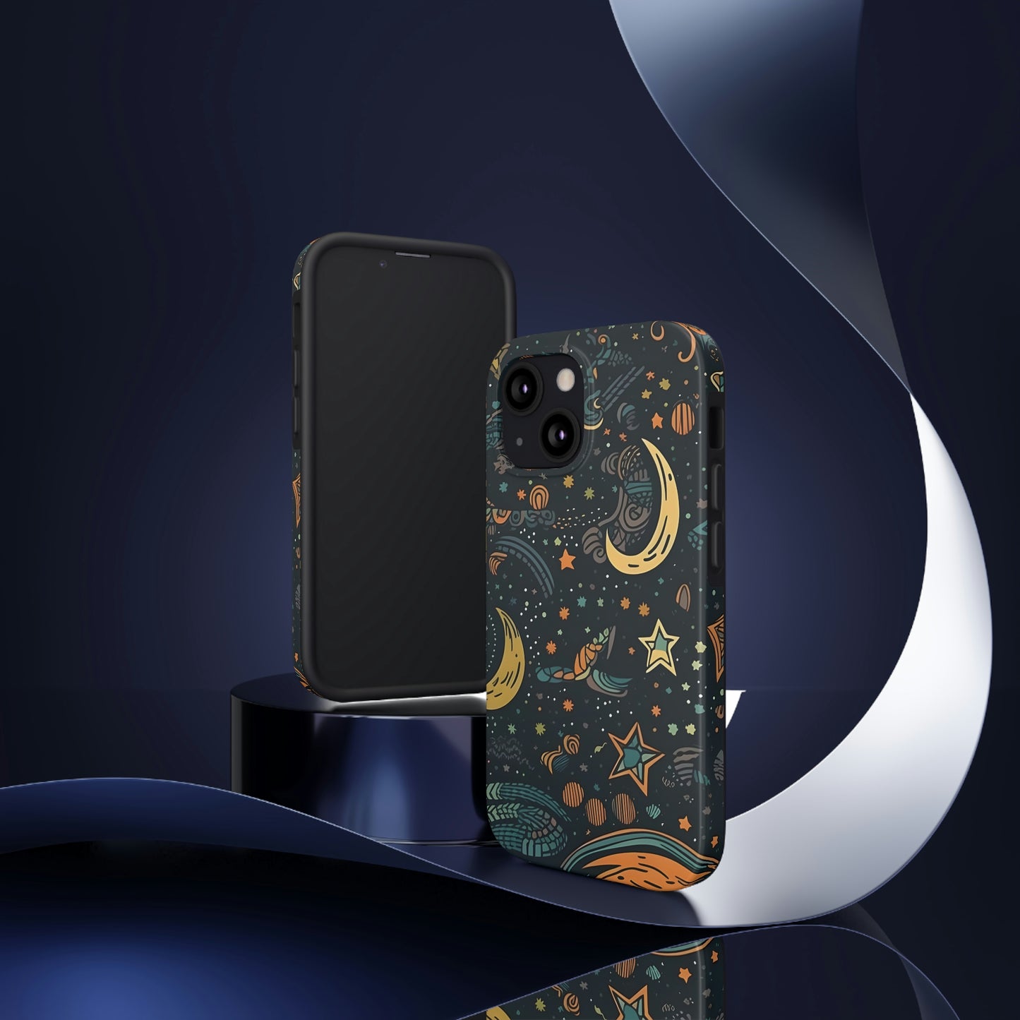 Star, Moon pattern, Tough Phone Cases, Case-Mate