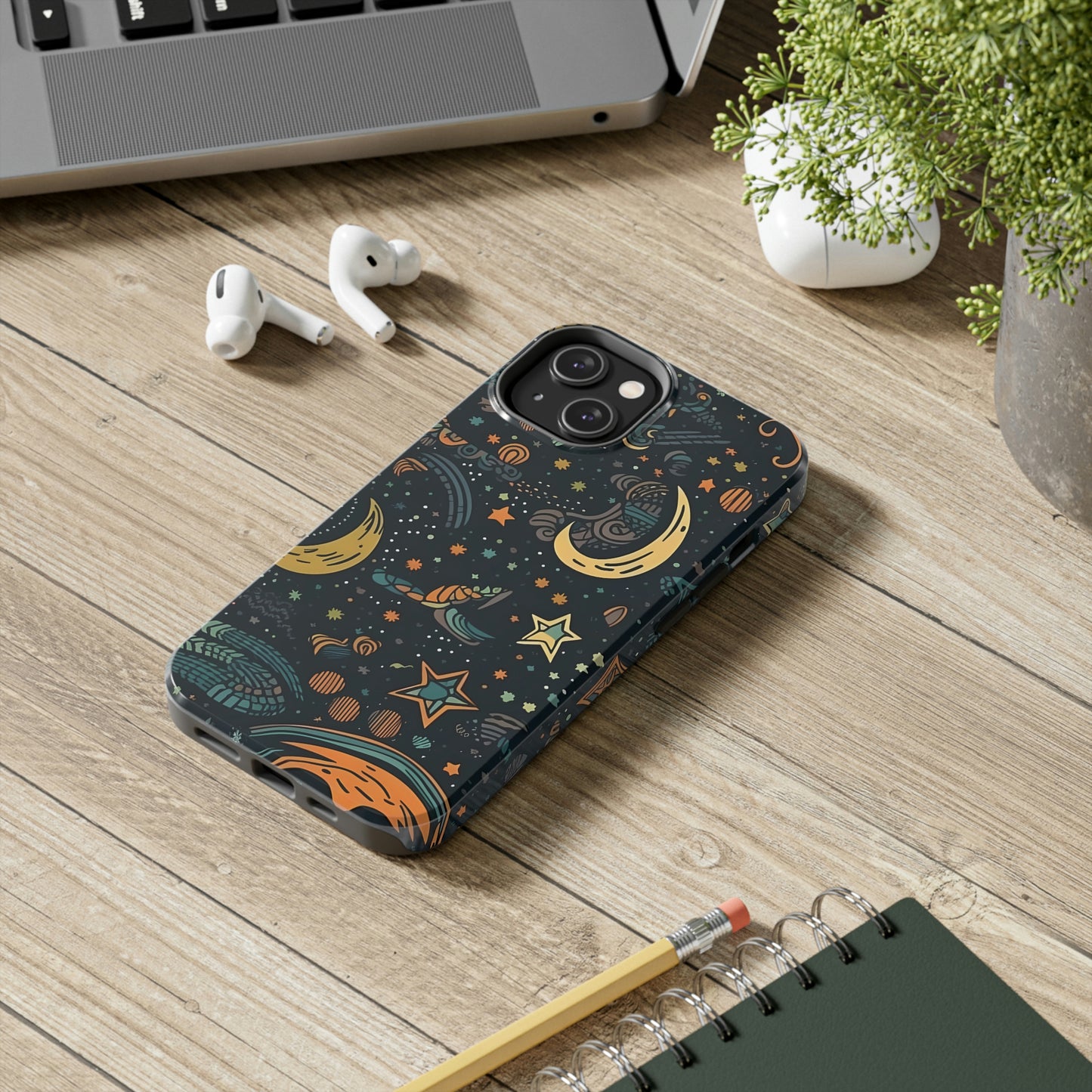 Star, Moon pattern, Tough Phone Cases, Case-Mate