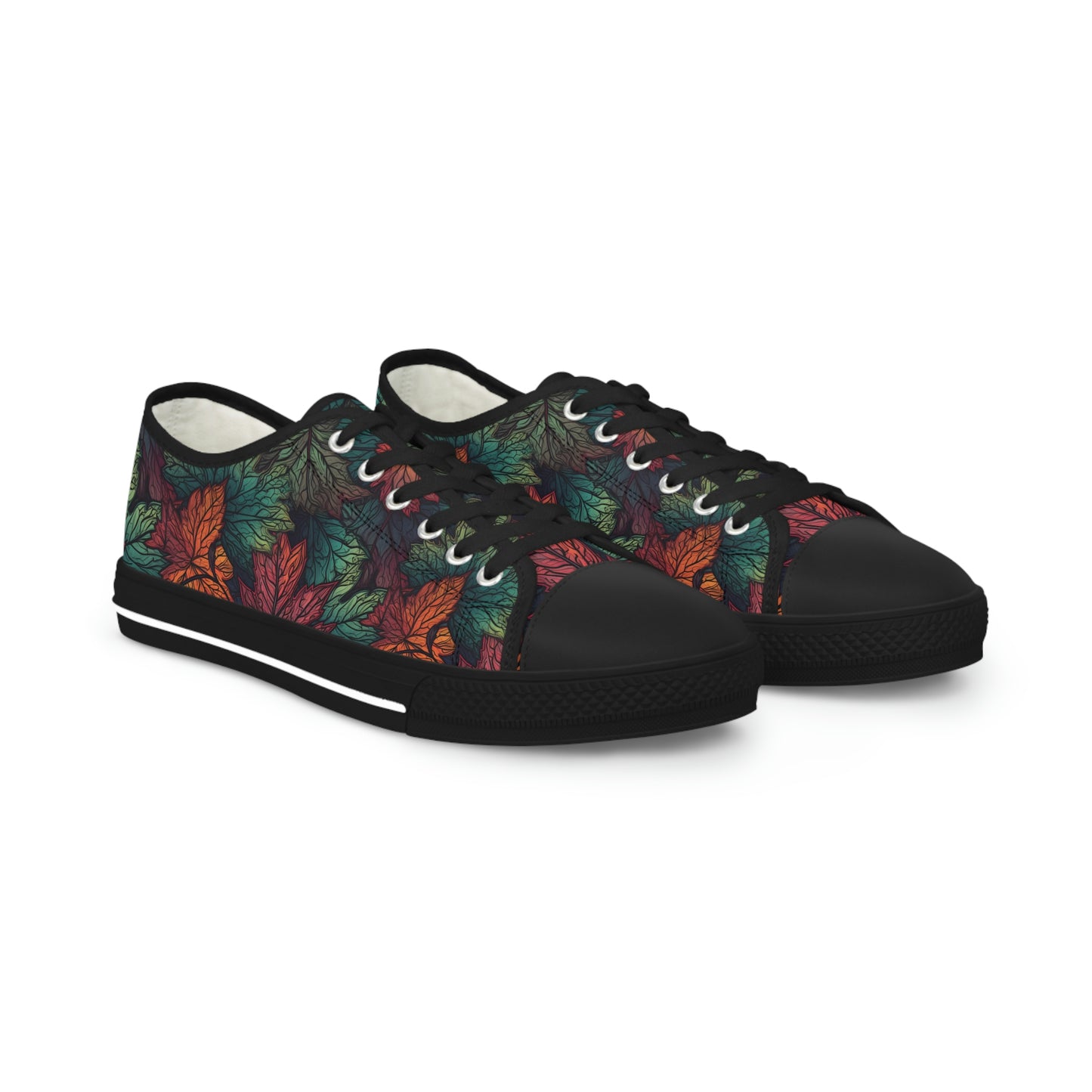 Maple Leaf patter Men's Low Top Sneakers gifts Back to School