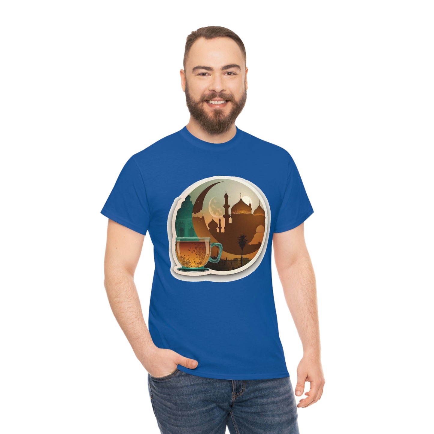 Ramadan T-shirts, Mosque, Unisex Heavy Cotton Tee