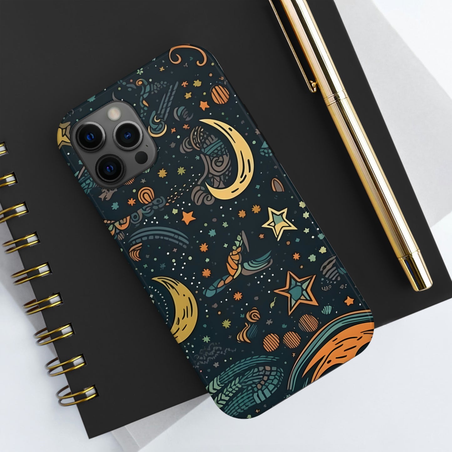 Star, Moon pattern, Tough Phone Cases, Case-Mate