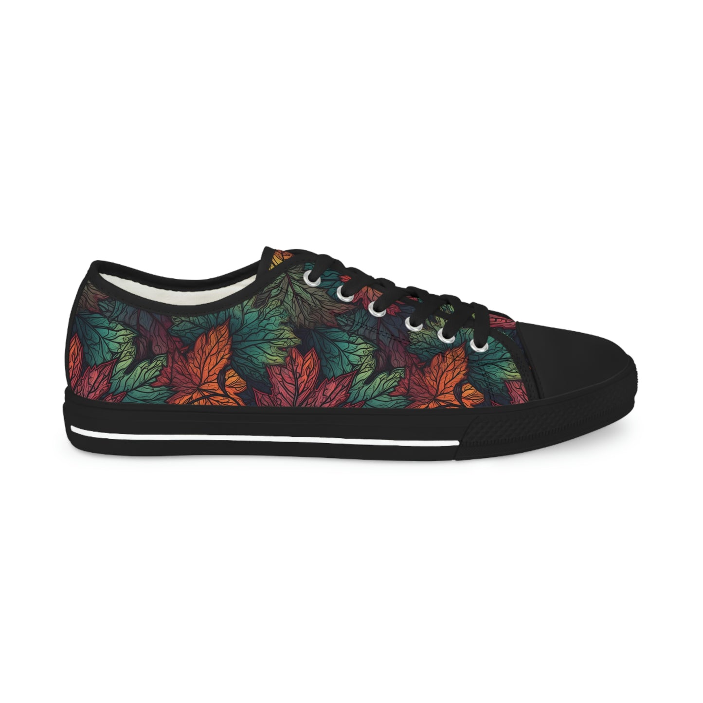 Maple Leaf patter Men's Low Top Sneakers gifts Back to School