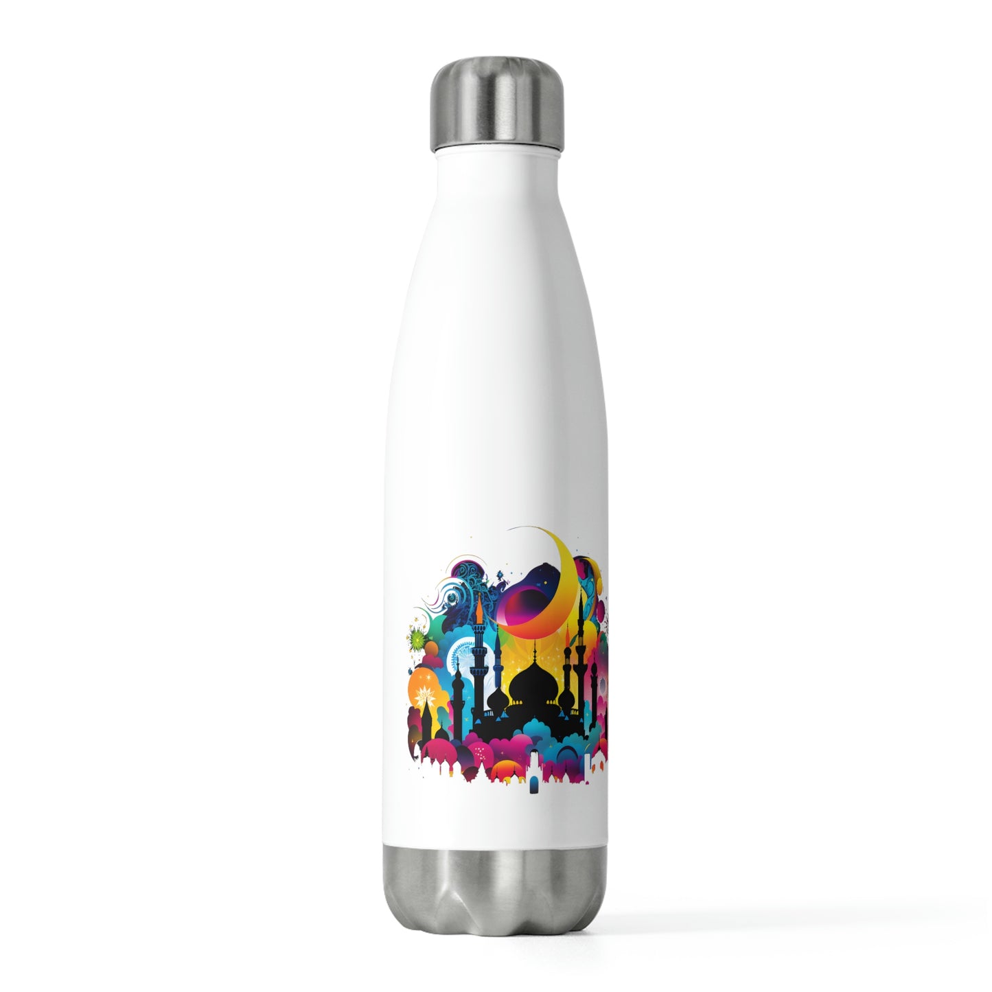 Islamic Theme 20oz Water bottle, Stainless Steel, Screw-on stainless steel top and silicone seal - 20oz Insulated Bottle