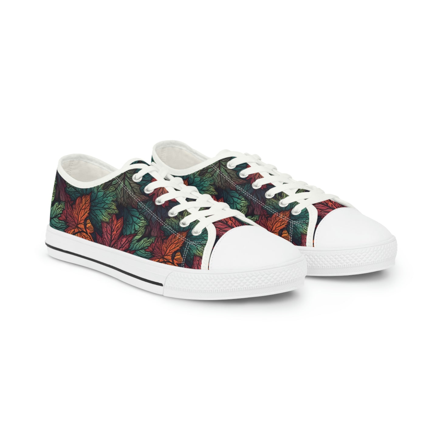 Maple Leaf patter Men's Low Top Sneakers gifts Back to School